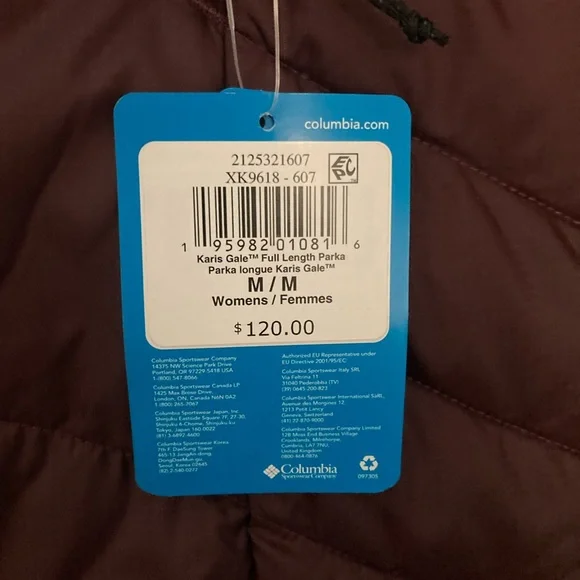 Columbia Hooded Puffer Coat - Deep Purple - Picture 5 of 5